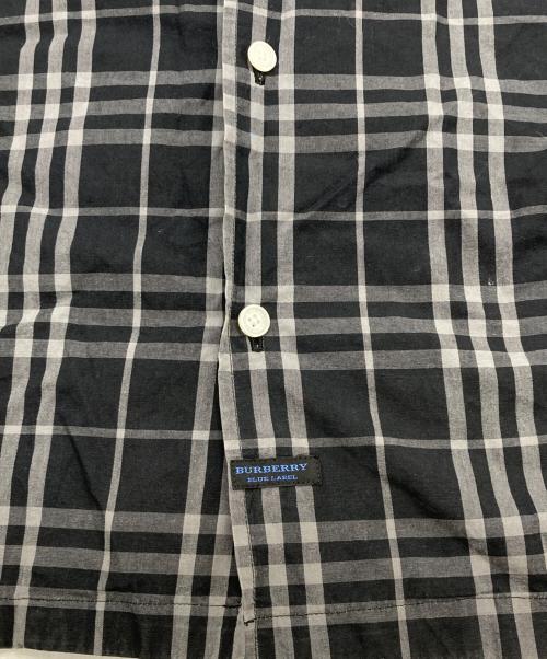 BURBERRY BLUE LABEL（バーバリー ブルー レーベル）BURBERRY BLUE LABEL (バーバリー ブルー レーベル) チェックシャツ ブラック サイズ:Mの古着・服飾アイテム