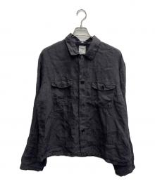 maison de soil homme（メゾンドソイルオム）の古着「LINEN OVERDYE WORK JACKET」｜ブラック