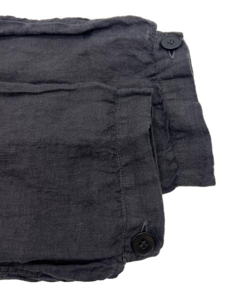 maison de soil homme（メゾンドソイルオム）MAISON DE SOIL HOMME (メゾンドソイルオム) LINEN OVERDYE WORK JACKET ブラック サイズ:3の古着・服飾アイテム