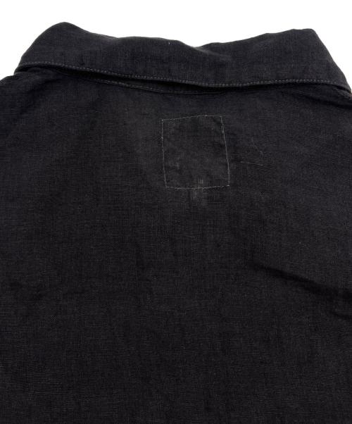 maison de soil homme（メゾンドソイルオム）MAISON DE SOIL HOMME (メゾンドソイルオム) LINEN OVERDYE WORK JACKET ブラック サイズ:3の古着・服飾アイテム