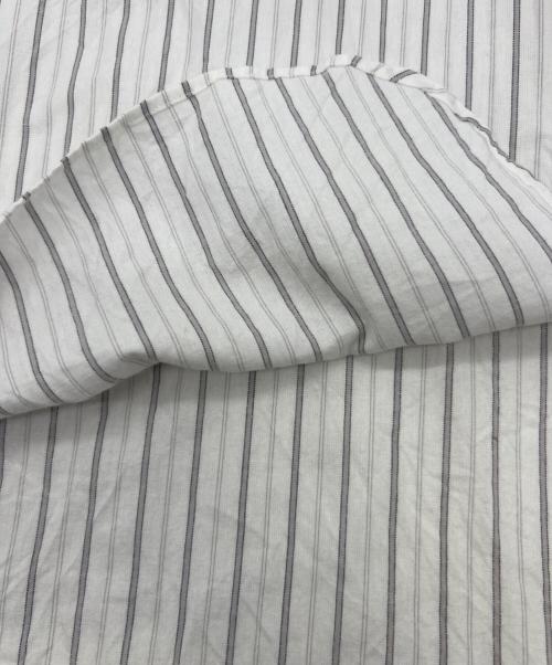 YAECA（ヤエカ）YAECA (ヤエカ) CANVAS DESIGN LONG P/O SHIRT ホワイト×グレー サイズ:Mの古着・服飾アイテム