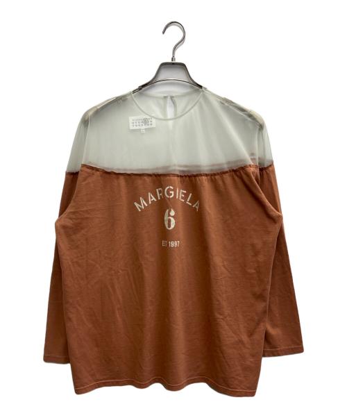 MM6 Maison Margiela（エムエムシックスメゾンマルジェラ）MM6 Maison Margiela (エムエムシックスメゾンマルジェラ) Mannequin print T-shirt ブラウン サイズ:Lの古着・服飾アイテム