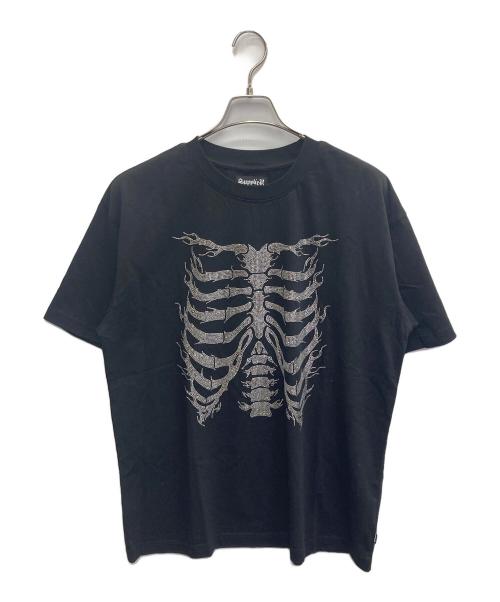 SUPPLIER（サプライヤー）SUPPLIER (サプライヤー) Rhinestone Fire Bones Tee ブラック サイズ:Lの古着・服飾アイテム