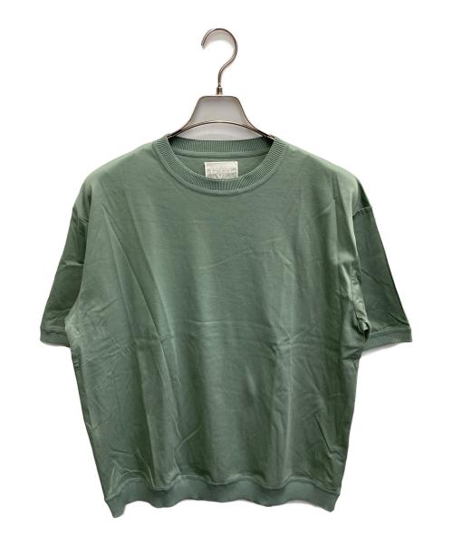 EDIFICE by PIPPIOLINO（エディフィス バイ ピッピオリーノ）EDIFICE by PIPPIOLINO (エディフィス バイ ピッピオリーノ) 26SS　コットン ジャージー クルーネック グリーン サイズ:Lの古着・服飾アイテム