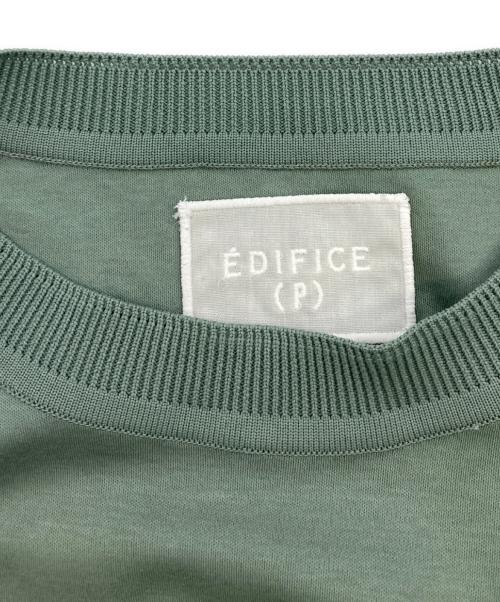 EDIFICE by PIPPIOLINO（エディフィス バイ ピッピオリーノ）EDIFICE by PIPPIOLINO (エディフィス バイ ピッピオリーノ) 26SS　コットン ジャージー クルーネック グリーン サイズ:Lの古着・服飾アイテム