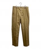 BROOKS BROTHERS×PEANUTSブルックスブラザーズ×ピーナッツ）の古着「コットンツイルウッドストックエンブロイダリーチノパンツ」｜ブラウン