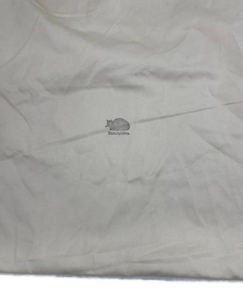 SAKURA YAMA（サクラヤマ）SAKURA YAMA (サクラヤマ) 猫のピンクッションバッグ ドローストリングショルダーバッグ グリーンの古着・服飾アイテム