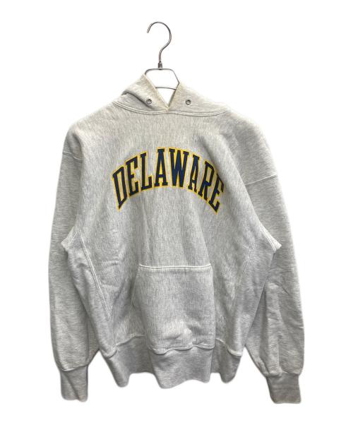 rugged sweats（ラギッドスウェット）RUGGED SWEATS (ラギッドスウェット) カレッジロゴプリントパーカー グレー サイズ:Lの古着・服飾アイテム