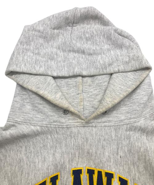 rugged sweats（ラギッドスウェット）RUGGED SWEATS (ラギッドスウェット) カレッジロゴプリントパーカー グレー サイズ:Lの古着・服飾アイテム