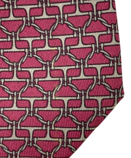 HERMES（エルメス）HERMES (エルメス) シルクネクタイ パープル サイズ:無しの古着・服飾アイテム