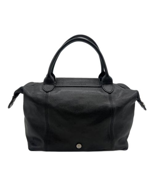 LONGCHAMP（ロンシャン）LONGCHAMP (ロンシャン) プリアージュキュイール S ブラックの古着・服飾アイテム