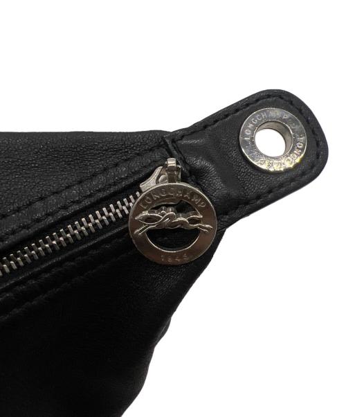 LONGCHAMP（ロンシャン）LONGCHAMP (ロンシャン) プリアージュキュイール S ブラックの古着・服飾アイテム