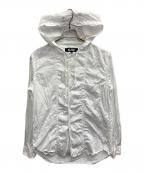 BLACK COMME des GARCONSブラックコムデギャルソン）の古着「AD2021　フーディシャツ」｜ホワイト