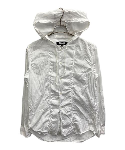 BLACK COMME des GARCONS（ブラックコムデギャルソン）BLACK COMME des GARCONS (ブラックコムデギャルソン) AD2021　フーディシャツ ホワイト サイズ:Lの古着・服飾アイテム