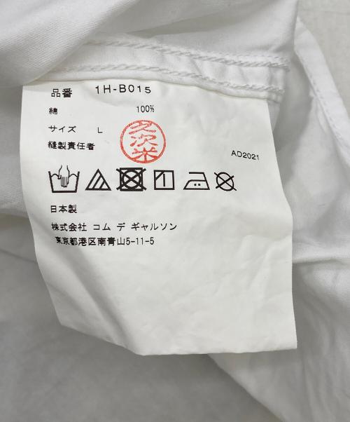 BLACK COMME des GARCONS（ブラックコムデギャルソン）BLACK COMME des GARCONS (ブラックコムデギャルソン) AD2021　フーディシャツ ホワイト サイズ:Lの古着・服飾アイテム