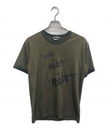 BLACK COMME des GARCONS×NIKE（ブラックコムデギャルソン×ナイキ）の古着「AD2020　ロゴTシャツ」｜グリーン