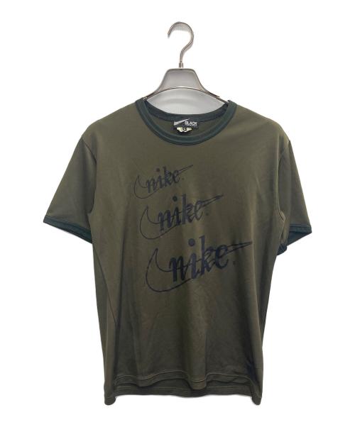 BLACK COMME des GARCONS（ブラックコムデギャルソン）BLACK COMME des GARCONS (ブラックコムデギャルソン) NIKE (ナイキ) AD2020　ロゴTシャツ グリーン サイズ:Lの古着・服飾アイテム