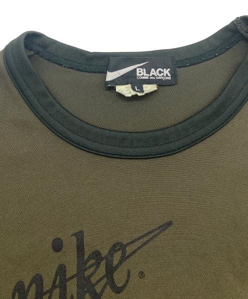 BLACK COMME des GARCONS（ブラックコムデギャルソン）BLACK COMME des GARCONS (ブラックコムデギャルソン) NIKE (ナイキ) AD2020　ロゴTシャツ グリーン サイズ:Lの古着・服飾アイテム