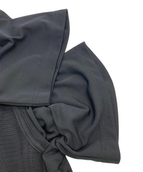 COMME des GARCONS HOMME PLUS（コムデギャルソンオムプリュス）COMME des GARCONS HOMME PLUS (コムデギャルソンオムプリュス) AD2024　メッシュ ベスト レイヤード ドッキング 半袖 Tシャツ ブラック サイズ:Mの古着・服飾アイテム