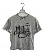 BLACK COMME des GARCONS×NIKEブラックコムデギャルソン×ナイキ）の古着「ロゴTシャツ」｜グレー