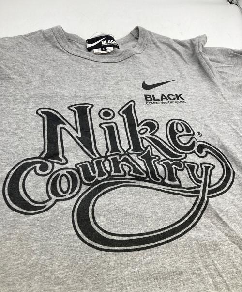 BLACK COMME des GARCONS（ブラックコムデギャルソン）BLACK COMME des GARCONS (ブラックコムデギャルソン) NIKE (ナイキ) ロゴTシャツ グレー サイズ:Lの古着・服飾アイテム