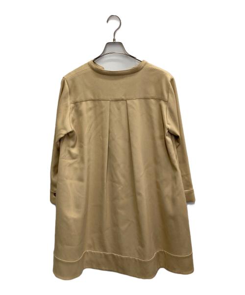 anuans（アニュアンス）anuans (アニュアンス) スキッパーショートワンピース ベージュ サイズ:FREEの古着・服飾アイテム