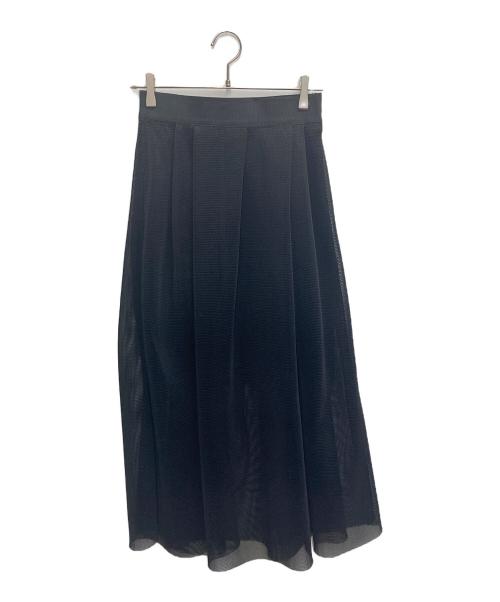 LE PHIL（ル フィル）LE PHIL (ル フィル) スポンディッシュ メッシュ ロングスカート ブラックの古着・服飾アイテム