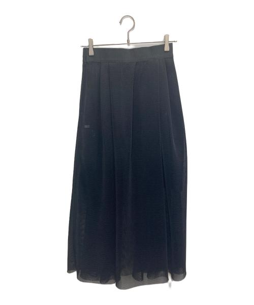LE PHIL（ル フィル）LE PHIL (ル フィル) スポンディッシュ メッシュ ロングスカート ブラックの古着・服飾アイテム