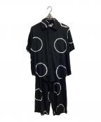 SUKU HOMEスクホーム）の古着「MOON SUMMER NIGHT PYJAMA SET UP」｜ブラック