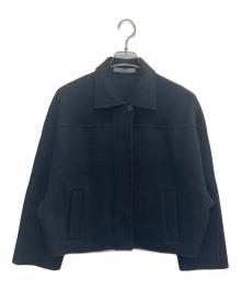 theory luxe（セオリーリュクス）の古着「カシミヤ混ウールダブルフェイスコート」｜ブラック