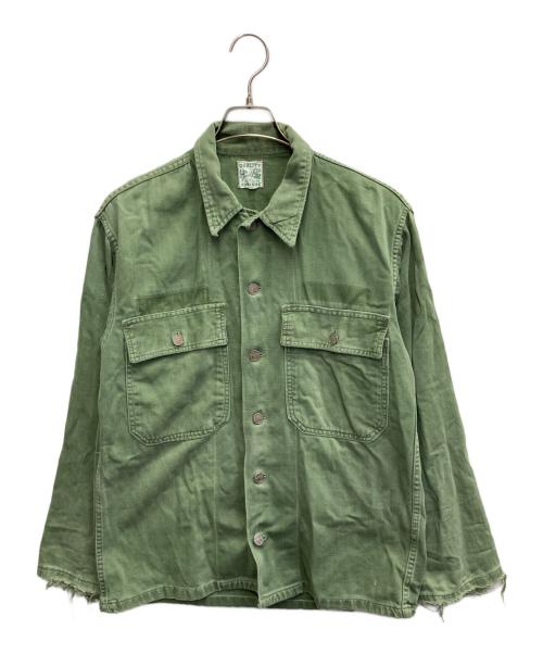 Good Luck fatigue（グッドラック・ファティーグ）Good Luck fatigue (グッドラック・ファティーグ) 40-50`sユーティリティージャケット グリーン サイズ:Mの古着・服飾アイテム