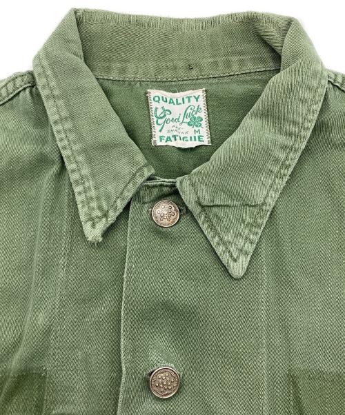 Good Luck fatigue（グッドラック・ファティーグ）Good Luck fatigue (グッドラック・ファティーグ) 40-50`sユーティリティージャケット グリーン サイズ:Mの古着・服飾アイテム