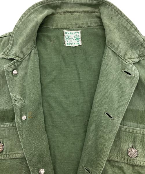 Good Luck fatigue（グッドラック・ファティーグ）Good Luck fatigue (グッドラック・ファティーグ) 40-50`sユーティリティージャケット グリーン サイズ:Mの古着・服飾アイテム