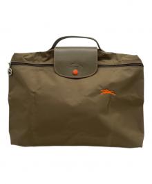 LONGCHAMP（ロンシャン）の古着「ハンドバッグ/ルプリアージュ」｜グリーン