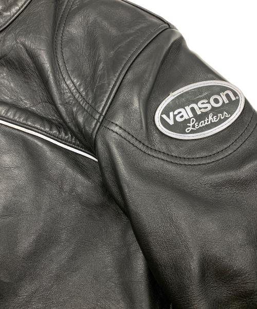VANSON（バンソン）VANSON (バンソン) MANX LEATHER MOTORCYLE JACKET ブラック サイズ:40の古着・服飾アイテム