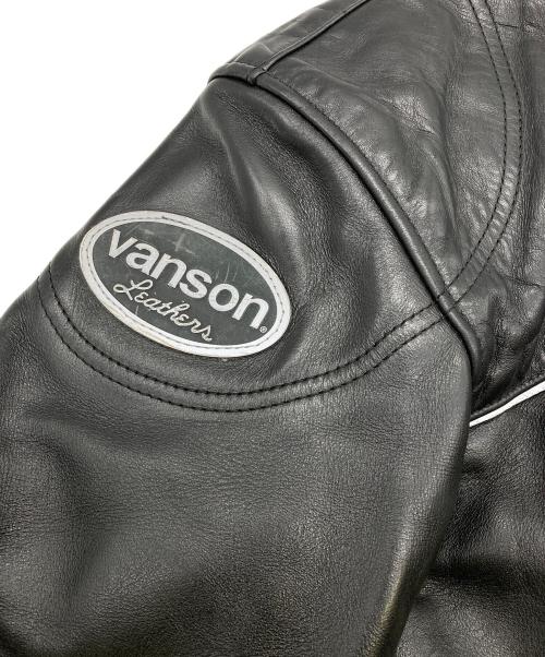 VANSON（バンソン）VANSON (バンソン) MANX LEATHER MOTORCYLE JACKET ブラック サイズ:40の古着・服飾アイテム