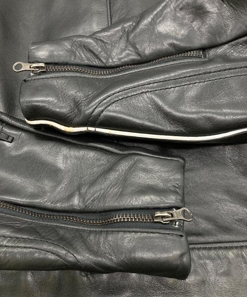 VANSON（バンソン）VANSON (バンソン) MANX LEATHER MOTORCYLE JACKET ブラック サイズ:40の古着・服飾アイテム