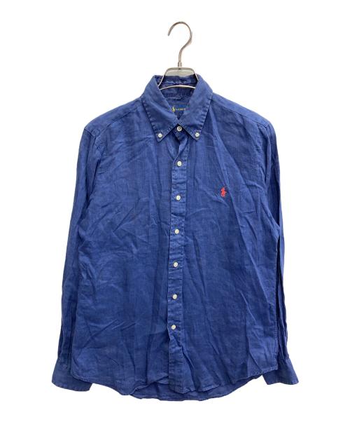 POLO RALPH LAUREN（ポロ・ラルフローレン）POLO RALPH LAUREN (ポロ・ラルフローレン) リネンBDシャツ ブルー サイズ:Sの古着・服飾アイテム