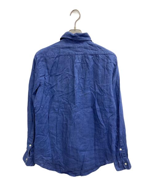 POLO RALPH LAUREN（ポロ・ラルフローレン）POLO RALPH LAUREN (ポロ・ラルフローレン) リネンBDシャツ ブルー サイズ:Sの古着・服飾アイテム