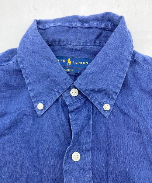 POLO RALPH LAUREN（ポロ・ラルフローレン）POLO RALPH LAUREN (ポロ・ラルフローレン) リネンBDシャツ ブルー サイズ:Sの古着・服飾アイテム