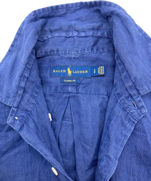 POLO RALPH LAUREN（ポロ・ラルフローレン）POLO RALPH LAUREN (ポロ・ラルフローレン) リネンBDシャツ ブルー サイズ:Sの古着・服飾アイテム