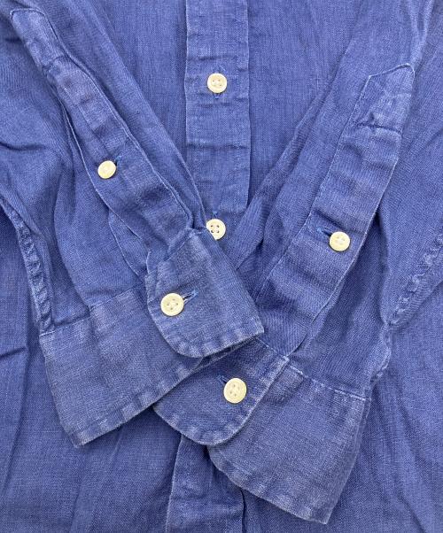 POLO RALPH LAUREN（ポロ・ラルフローレン）POLO RALPH LAUREN (ポロ・ラルフローレン) リネンBDシャツ ブルー サイズ:Sの古着・服飾アイテム