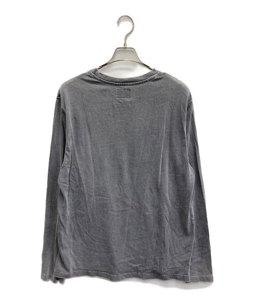 stussy（ステューシー）stussy (ステューシー) ピグメントロゴロングスリーブ グレー サイズ:Lの古着・服飾アイテム