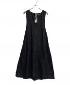 ADIEU TRISTESSEアデュートリステス）の古着「linen jumper skirt」｜ブラック