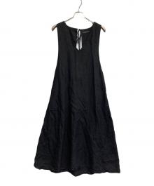 ADIEU TRISTESSE（アデュートリステス）の古着「linen jumper skirt」｜ブラック