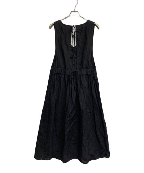 ADIEU TRISTESSE（アデュートリステス）ADIEU TRISTESSE (アデュートリステス) linen jumper skirt ブラック サイズ:不明（記載無し）の古着・服飾アイテム