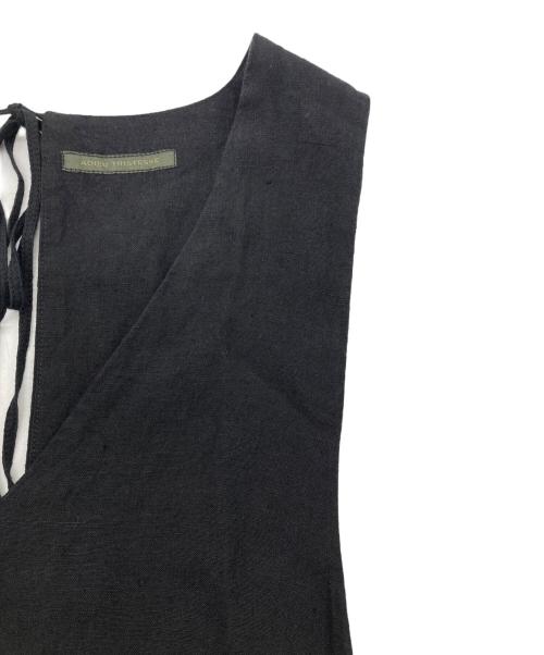 ADIEU TRISTESSE（アデュートリステス）ADIEU TRISTESSE (アデュートリステス) linen jumper skirt ブラック サイズ:不明（記載無し）の古着・服飾アイテム