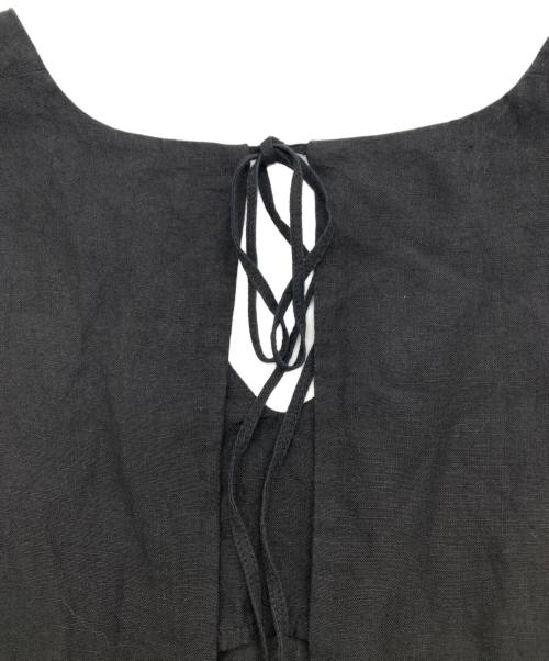 ADIEU TRISTESSE（アデュートリステス）ADIEU TRISTESSE (アデュートリステス) linen jumper skirt ブラック サイズ:不明（記載無し）の古着・服飾アイテム