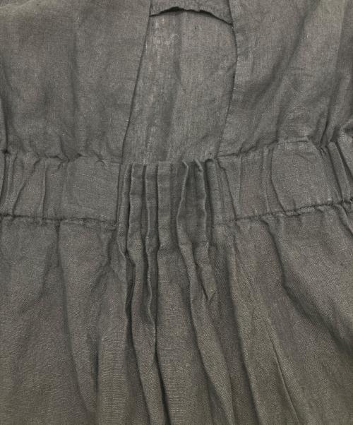 ADIEU TRISTESSE（アデュートリステス）ADIEU TRISTESSE (アデュートリステス) linen jumper skirt ブラック サイズ:不明（記載無し）の古着・服飾アイテム