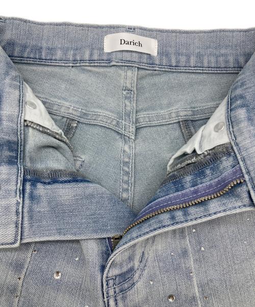 darich（ダーリッチ）Darich (ダーリッチ) ドロップビジューフレアデニムパンツ インディゴ サイズ:XSの古着・服飾アイテム